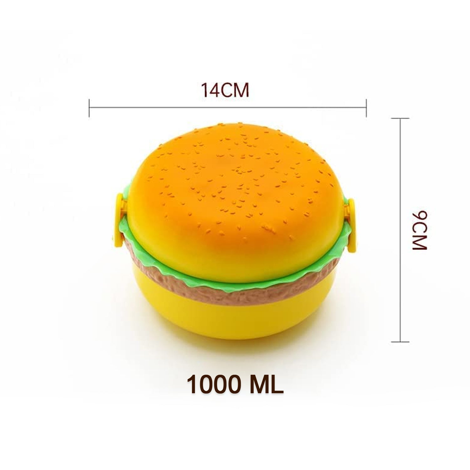 5313 Burger Shape Lunch Box Plastic Lunch Box Food Container Sets Double Layer Lunchbox 1000ml With 2 Spoon Applicable to Kids and Elementary School Students 5313 Burger Shape Lunch Box Plastic Lunch Box Food Container Sets Double Layer Lunchbox 1000ml With 2 Spoon Applicable to Kids and Elementary School Students